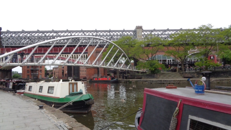 metal, river, place, built structure, frame, neighborhood, location, red, bridge - man made structure, water, arch bridge, city, sky, building exterior