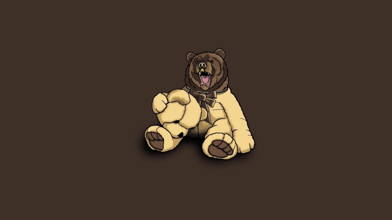 art, 1080P, x, artwork, Cartoons, animals, solid, disguise, hd, Abstract, bears, simplistic, simple