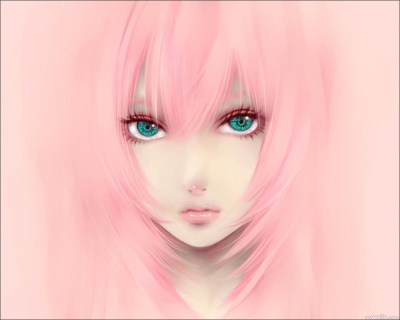 pink, anime, blue, drawings, hair, x, artwork, 720P, people, art, women, Cartoons, eyes, hd
