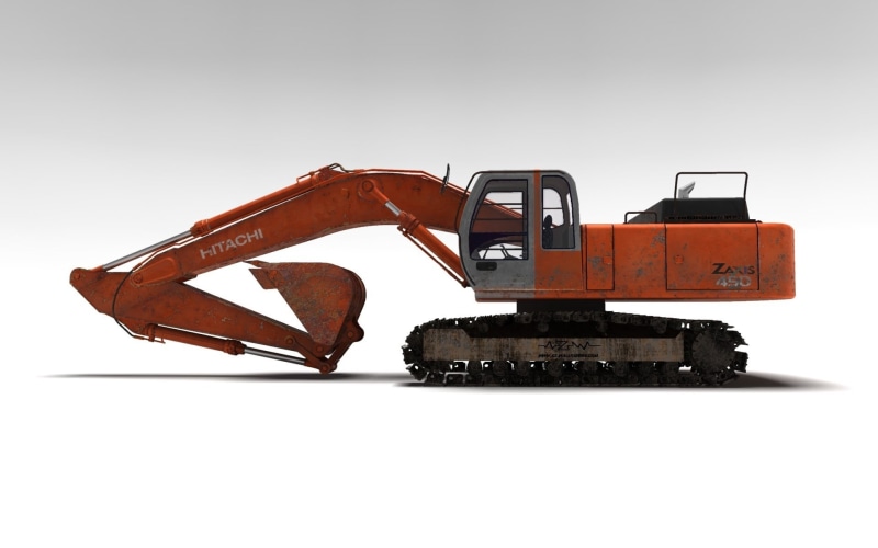 equipment, hydraulic Platform, machine Part, transport, large, no people, indoors, yellow, land Vehicle, earth Mover, 1080P, engineering, wood - material