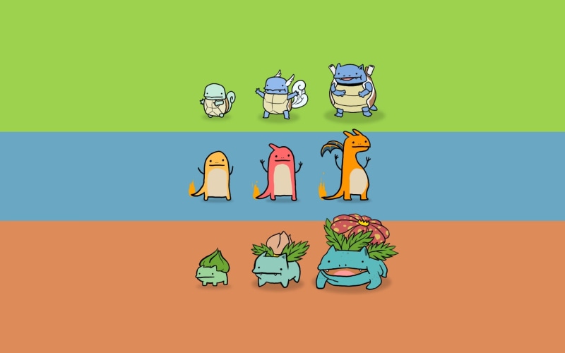 food, 1080P, orange color, indoors, green color, nature, communication, vegetable, colored background, archival, lifestyles, no people, blue, pokemon first generation