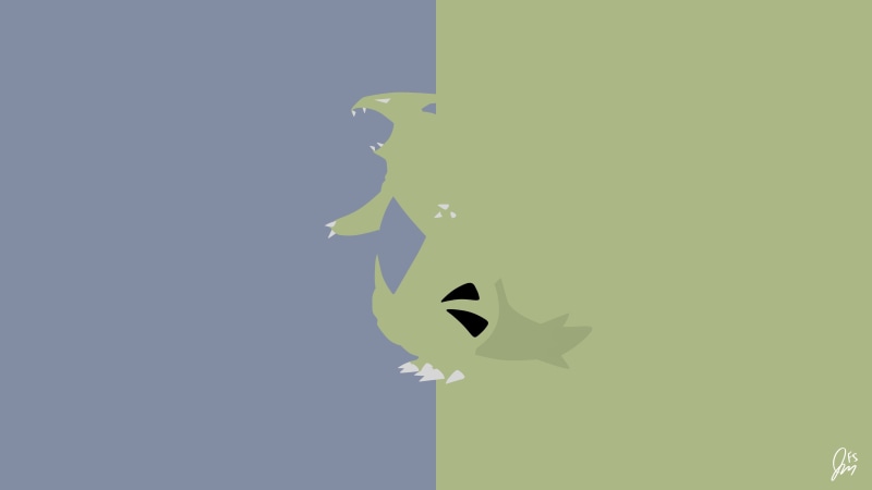 minimalism, Tyranitar, Pokemon Second Generation, Pokémon, 4K