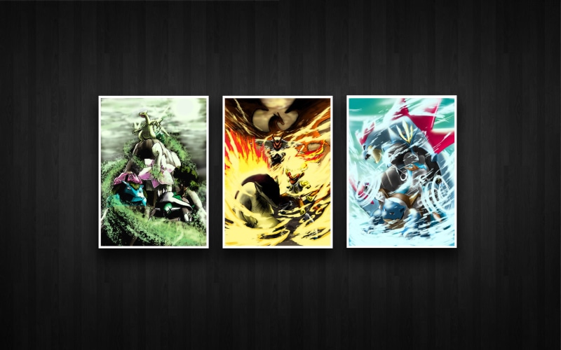 meganium, sceptile, feraligatr, hd, three, pokemon, torterra, posters, 2K, blaz, blue, brown, cartoon/comic, typhlosion, charizard, blastoise, infernape