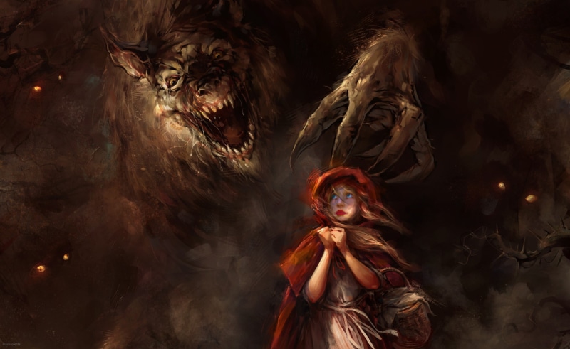 werewolves, Little Red Riding Hood, wolf, 2K