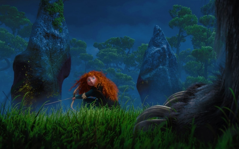 evening, warrior, plant, animal themes, nature, Brave heart, animal, Brave, undersea, Disney, dolmens, growth, land, scenics - nature, redhead girl, cartoon
