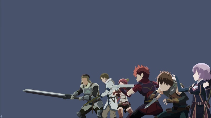 day, male likeness, Hai to Gensou no Grimgar, low angle view, copy space, clear sky, Yume (character), human representation, nature, group of people, men