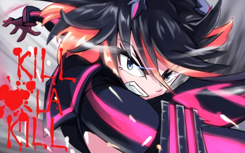 multi colored, mode of transportation, Senketsu, close-up, bicycle, sport, red, high angle view, 720P, indoors, sports helmet, Matoi Ryuuko, land vehicle