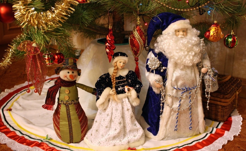 santa claus, figurine, christmas, new year, christmas decorations, snow, year, tree, snow maiden, new, maiden, santa, woman, 2K, snowman, decorations