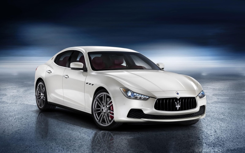 maserati, ghibli, sedan, white, 2014, cars, 2K