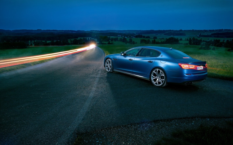 Maserati, 2K, Quattroporte, auto, novitec, sedan, shutter speed, Cars s, Night, blue