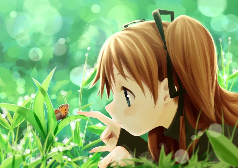 summer, computer Graphic, animals in the wild, animal themes, females, flowering plant, field, beauty In Nature, image, nature, freshness, hairstyle, smiling