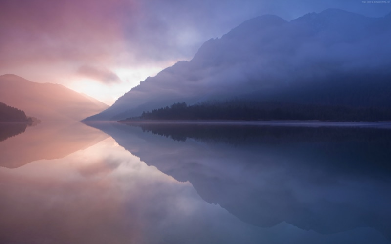 yosemite, forest, OSX, water, 2K, 4k, lake, 5k, apple