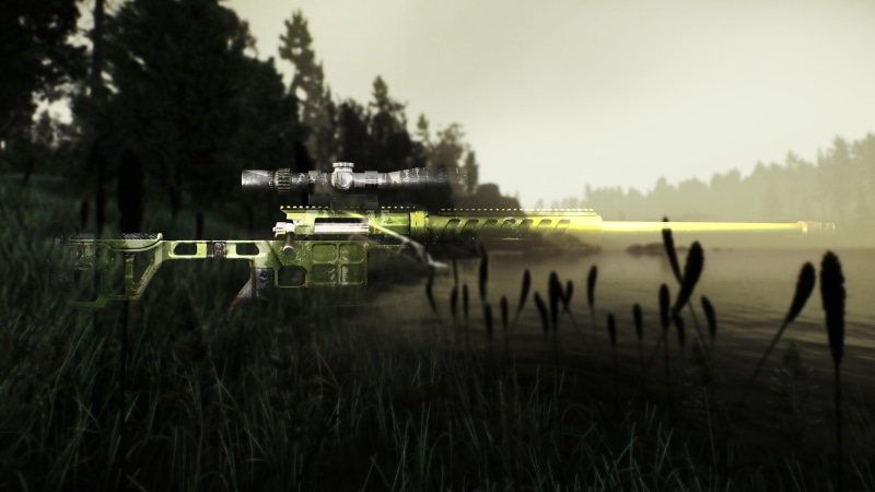 Escape from Tarkov, rifles, grass, dark, 4K, forest, faded, river