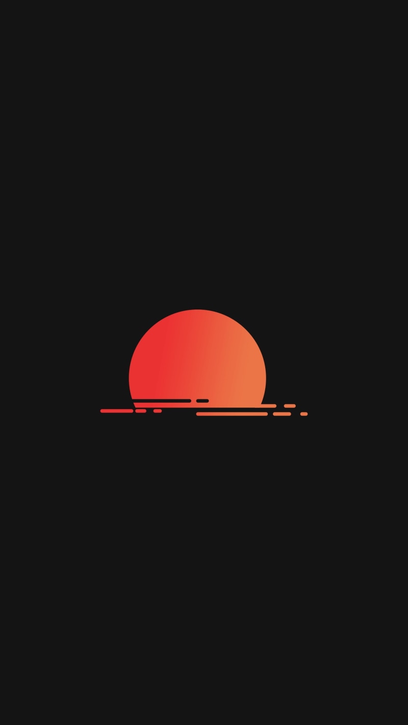 2K, sunset, black background, minimalism, Portrait Display