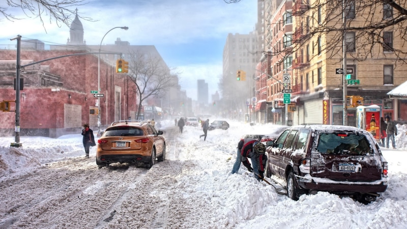 frozen, travel, cold temperature, city, car, building Exterior, residential district, mode of Transport, ice, snow, traffic, cityscape, color, cold - Temperature