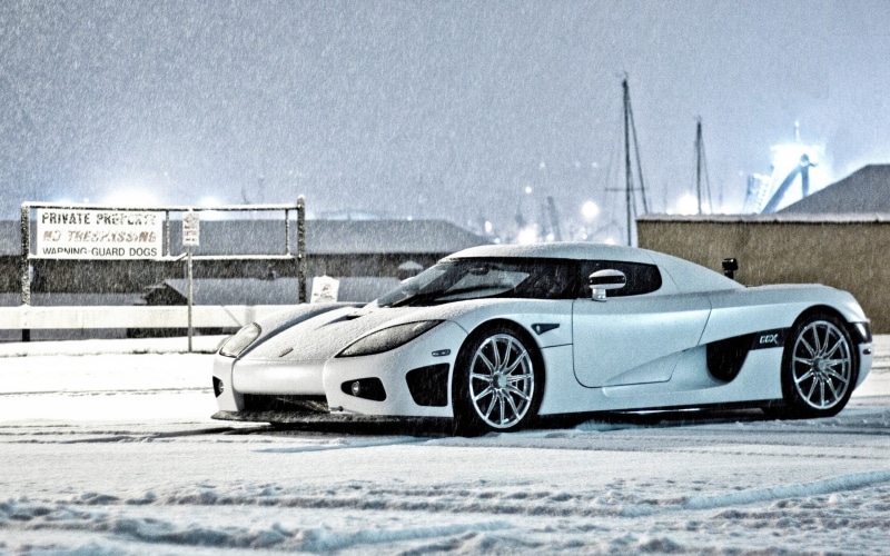 wheel, ccx, power, snowing, sport, engine, mode of Transport, sports Car, land Vehicle, white color, no People, nature, transportation, shiny, blizzard