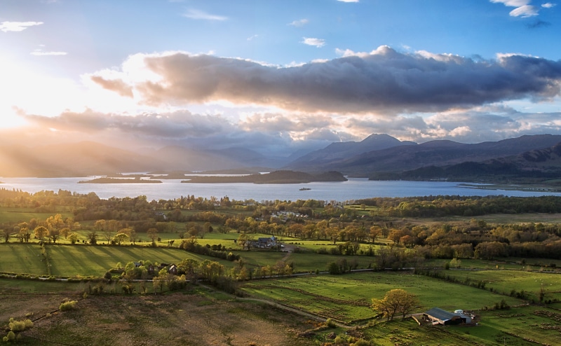 Scotland, United Kingdom, Impressive, sky, marvelous, Outdoors, astonishing, day, mountain range, Landscape, Beautiful, land, sunfall, field, duncryne