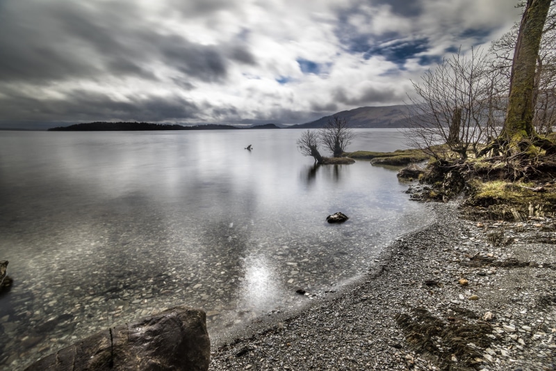 konica minolta, scenics, tree, cloud - Sky, clouds, sony a7, lake, United Kingdom, uk, Loch Lomond, sea, travel, 1080P, sky, ultra, weather, cliff, long exposure