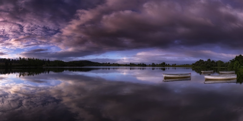Landscape, Trossachs, forest, Canon 6D, f4, Loch Lomond, scenics, outdoors, National Park, reflection, cloud - Sky, gray, body of water, daytime, water