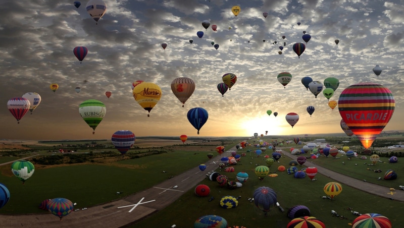 hot air balloons, 1080P, sky, balloon