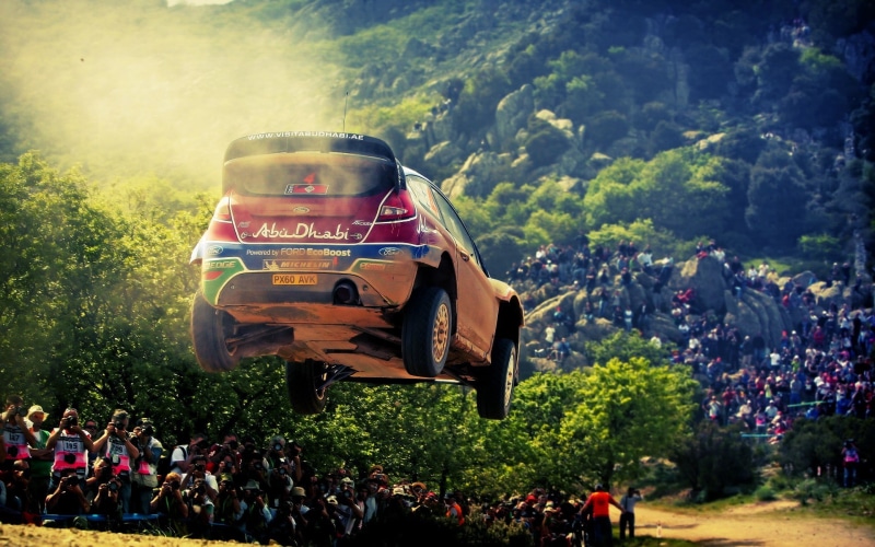 Ford, crowds, Rally, 1080P, rally cars, car, airborne