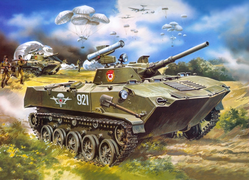 air vehicle, fighting, Airborne, power, armored Tank, figure, USSR, Marines, armed Forces, battle, 5K, camouflage, machinery, outdoors, russia, airborne combat vehicle