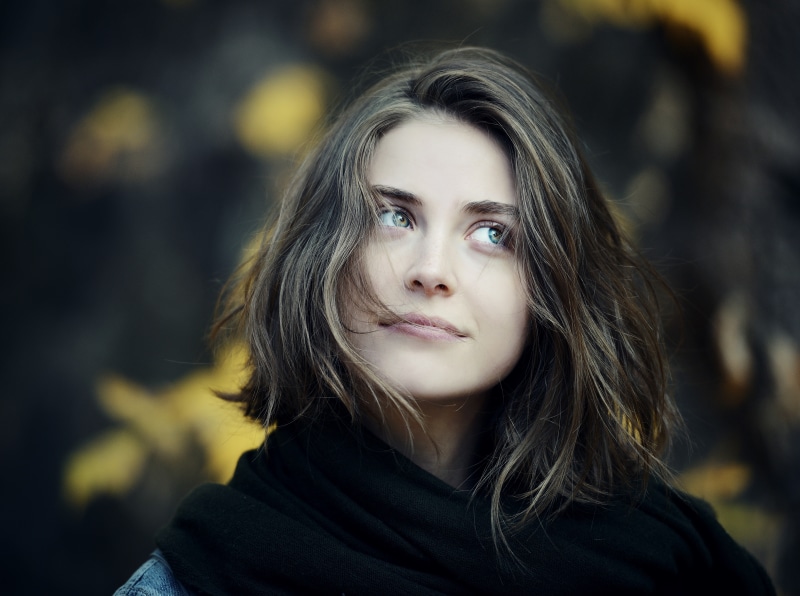 front view, headshot, ani, armenia, young adult, day, hayk, adolescence, contemplation, Portrait, women, looking at camera, Outdoor, Girl, outdoors, black