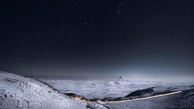 starry, clear night, snow, tranquil scene, night sky, stunning, mountain range, mastara, landscape, armenia, sky, galaxy, environment, cold temperature