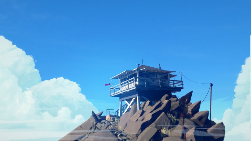 sunlight, nature, skyscraper, outdoors, architecture, day, firewatch campo santo video games artwork, no people, blue, building exterior, tower, city, religion