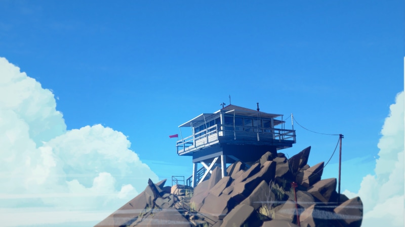 no people, outdoors, video games, blue, 2K, building exterior, belief, city, building, artwork, Campo Santo, built structure, sky, travel, cloud - sky