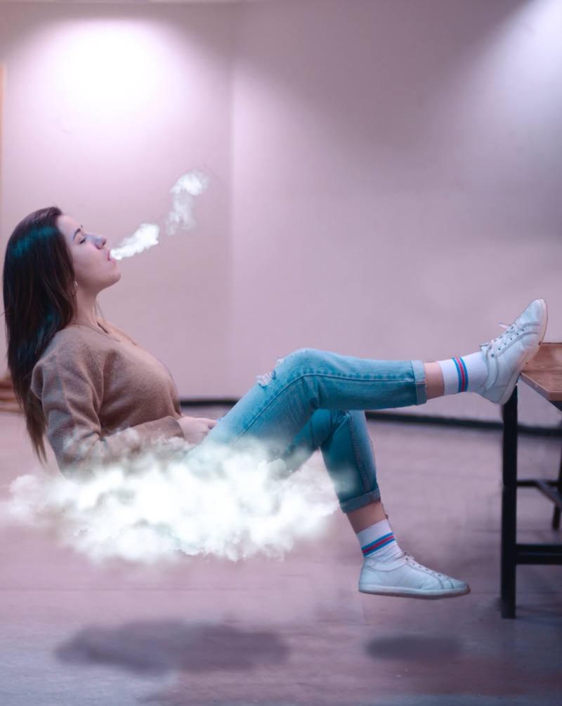 beautiful woman, tumblr, women, hairstyle, cian, relaxation, blue, sitting, real people, beauty, guadalajara, humo, young women, spain, indoors, nube, photoshop