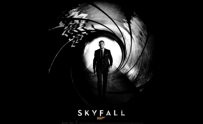 skyfall, night, rear view, architecture, 2012, Movies, human representation, men, wall - building feature, tunnel, art and craft, male likeness, Other Movies