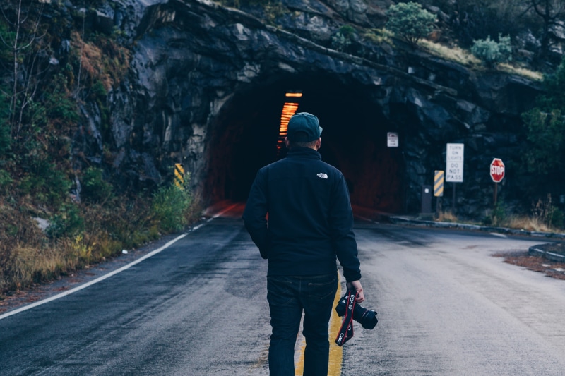going, travel, dslr, nature, day, tunnel, casual clothing, photography, adults only, lifestyles, real people, people, rear view, men, near, outdoors, black