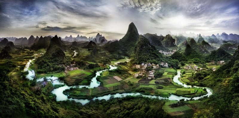 China, Guanxi Zhuang, River, Landscape, Forest, Field, Li River, 1080P, Nanling Mountains, Photography, Mountain