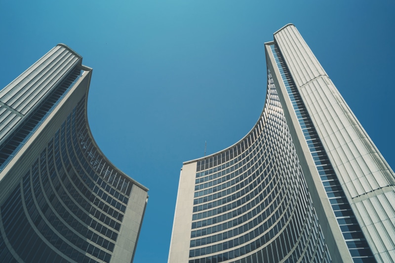 tower, photo, city, eyeview, curve, no people, building, building exterior, outdoors, skyscraper, s, high, sky, impressive, worm, city hall, curved building