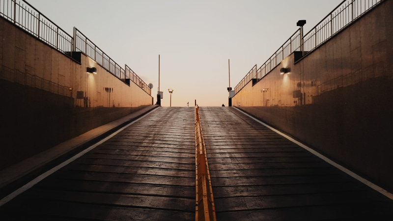 built structure, track, street, 5K, road, urban, transportation, concrete, city, railroad track, dark, nature, mode of transportation, eyeview, day, no people