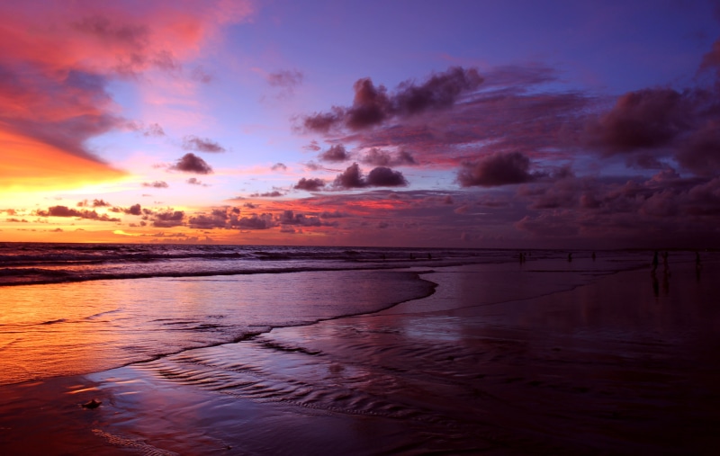 2K, watch, Bali, Sea, people, shoreline, Sunset, clouds