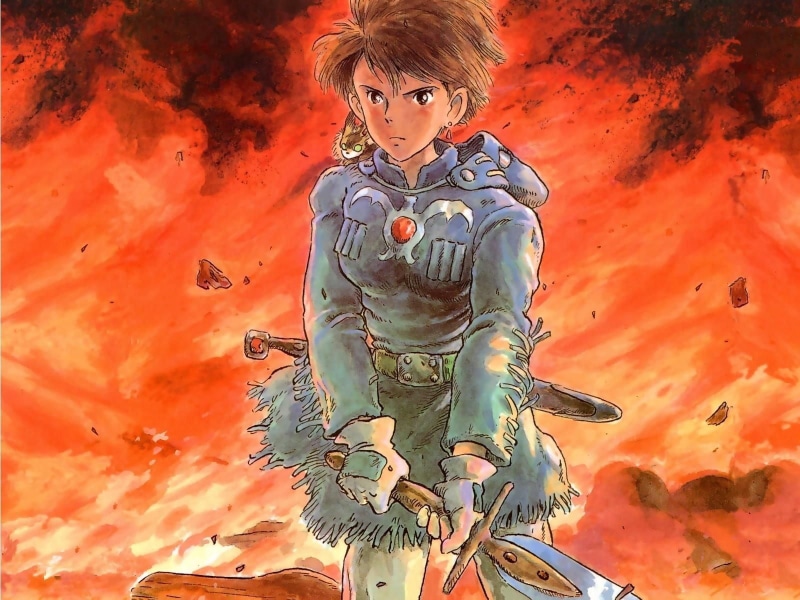 Studio Ghibli, orange color, anime, girls, 720P, indoors, waist up, one person, females, child, real people, Nausicaa of the Valley of the Wind, leisure activity