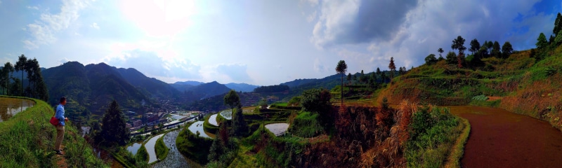 activity, guizhou, angkhang, tree, land, mountain, woodland, the scenery, hiking, hill, rural Scene, panoramic, beauty in nature, mountain range, agriculture