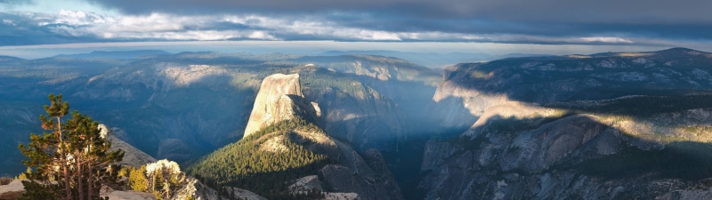 4K, Yosemite National Park, multiple display, landscape, Half Dome