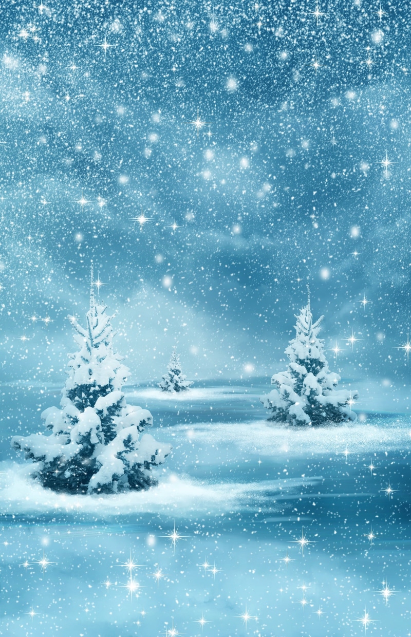 sky, pine tree, 2K, night, tranquil scene, snowing, tranquility, fairytale, spruce, coniferous tree, background, ice, tree, winter, extreme weather, forest