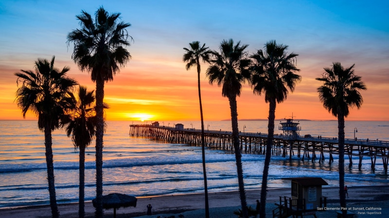 clemente, pier, san, sunset, california, Sunrises/Sunsets, 2K