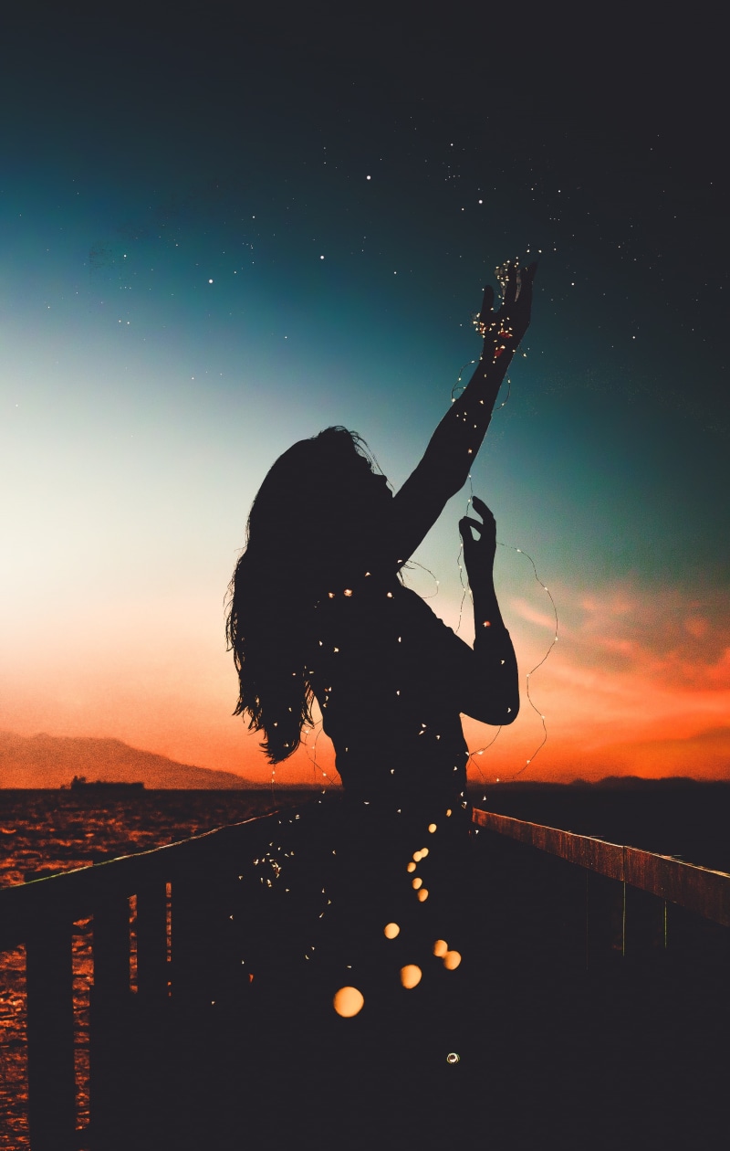 afterglow, outdoors, scenery, 2K, dark, woman, female, scenic, backlit, model, lights, photoshoot, jetty, bokeh, dawn, photography, dusk, sunrise, pose
