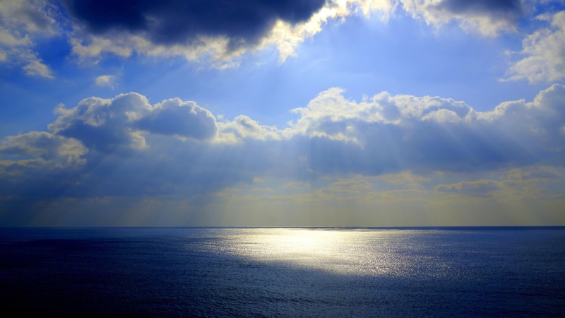 cloud, water, sunray, sunlight, horizon, waterscape, sky, 4K, ocean