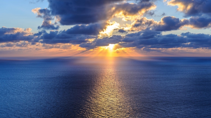 clouds, 4K, sun, sunray, water, sunshine, cloud