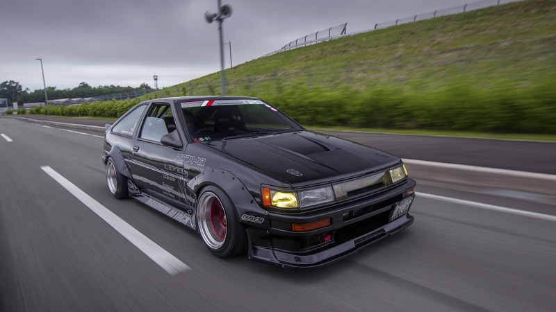 car, motion blur, Japanese cars, 1080P, JDM, AE86, Drift missile, drift, Toyota AE86, Toyota