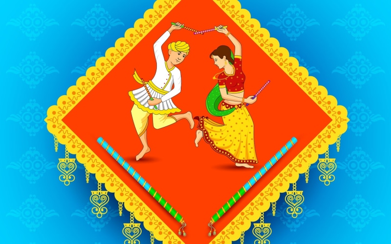 blue, no people, studio shot, man, craft, red, outdoors, woman, dance, cut out, Navratri, Festivals / Holidays, mammal, festival, male likeness, 1080P