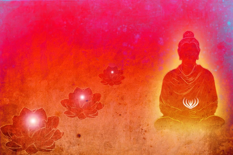 creativity, sphere, illuminated, buddha, lord, background, sky, men, nature, flowers, religion, digital composite, silhouette, art and craft, God, 720P