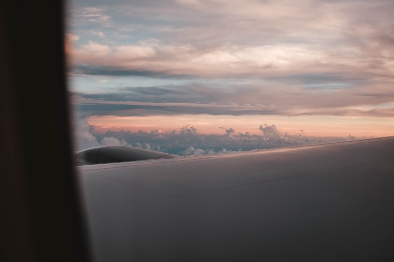 aile, sky, plane, vole, travel, mountain, aircraft Wing, cloudscape, scenics, mode of Transport, rose, no People, 5K, transportation, colour