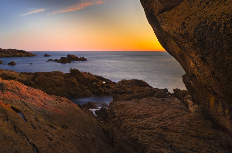 scenics, pose, BZH, bleu, les, body, saint, landscape, bloc, Bretagne, gu, océan, Europe, water, dusk, nikon  D3100, Monde, coastline, Saint-Guénolé, mer